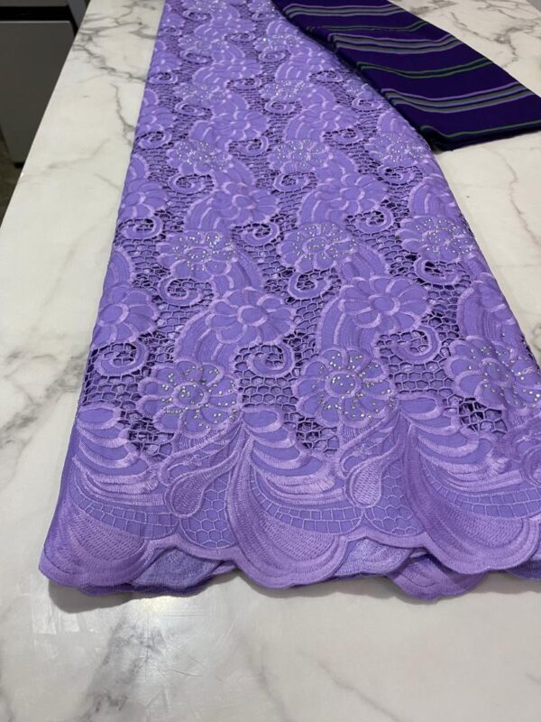 Cotton Guipure lace (5yrds) Colour:Purple