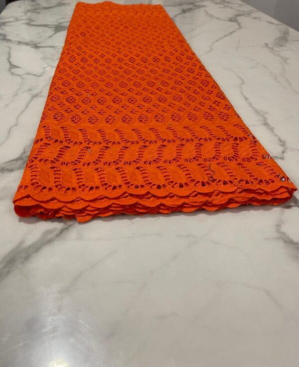 cotton dry lace(5yrds) Colour:Orange