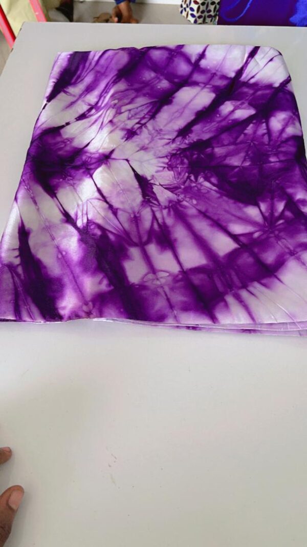 Adire Satin (4yrds) Colour: Purple