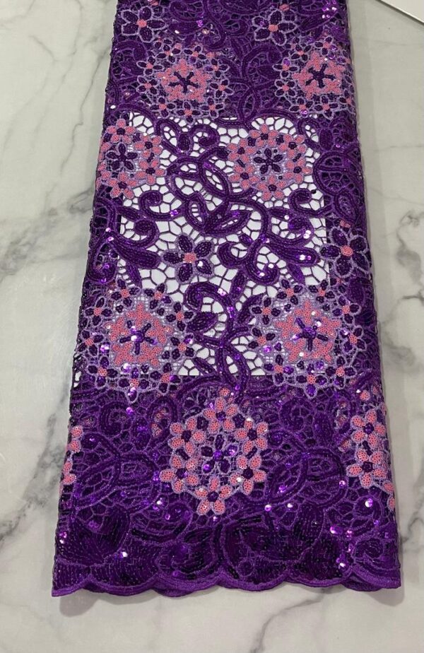 sequence guipure lace (5yrds) Colour: purple